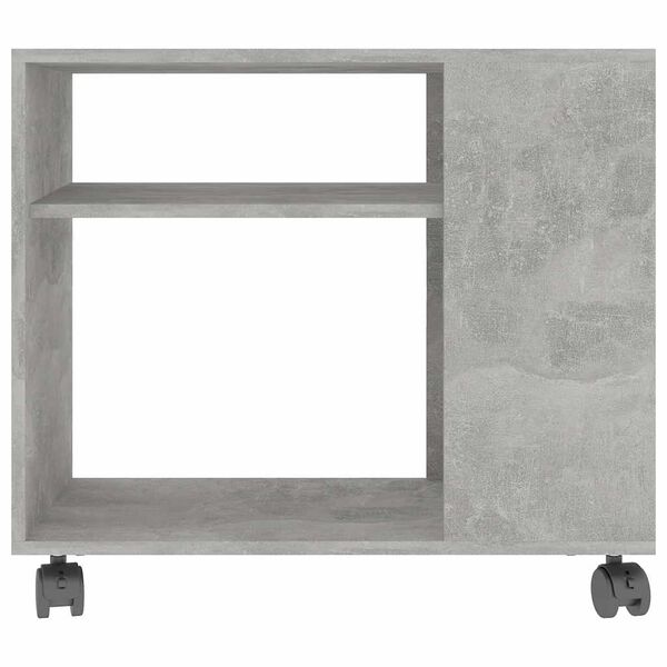 vidaXL Τραπέζι Βοηθητικό Γκρι Σκυροδ. 70x35x55 εκ. Επεξεργασμένο Ξύλο