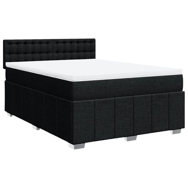 vidaXL &Kappa;&rho;&epsilon;&beta;ά&tau;&iota; Boxspring &mu;&epsilon; &Sigma;&tau;&rho;ώ&mu;&alpha; &Mu;&alpha;ύ&rho;&omicron; 160x200 &epsilon;&kappa;. &Upsilon;&phi;&alpha;&sigma;&mu;ά&tau;&iota;&nu;&omicron;