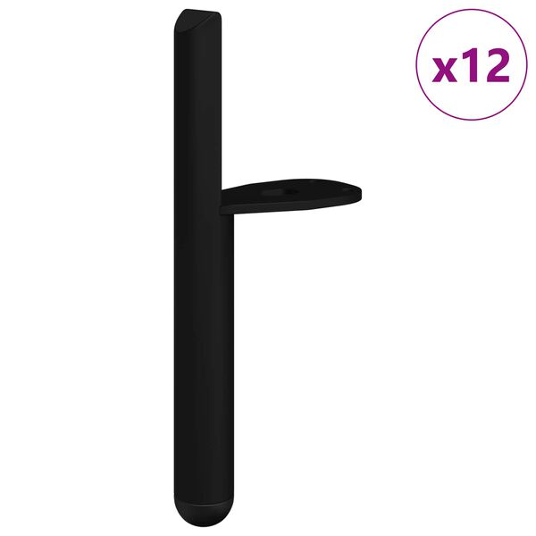 vidaXL &Pi;ό&delta;&iota;&alpha; &Epsilon;&pi;ί&pi;&lambda;&omega;&nu; 12 pcs &Mu;&alpha;ύ&rho;&omicron; 66 x 36 x 160 &chi;&iota;&lambda;. &Sigma;ί&delta;&epsilon;&rho;&omicron;