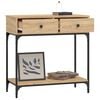 vidaXL Τραπέζι Κονσόλα Sonoma Δρυς 75x34,5x75 εκ. Επεξεργασμένο Ξύλο