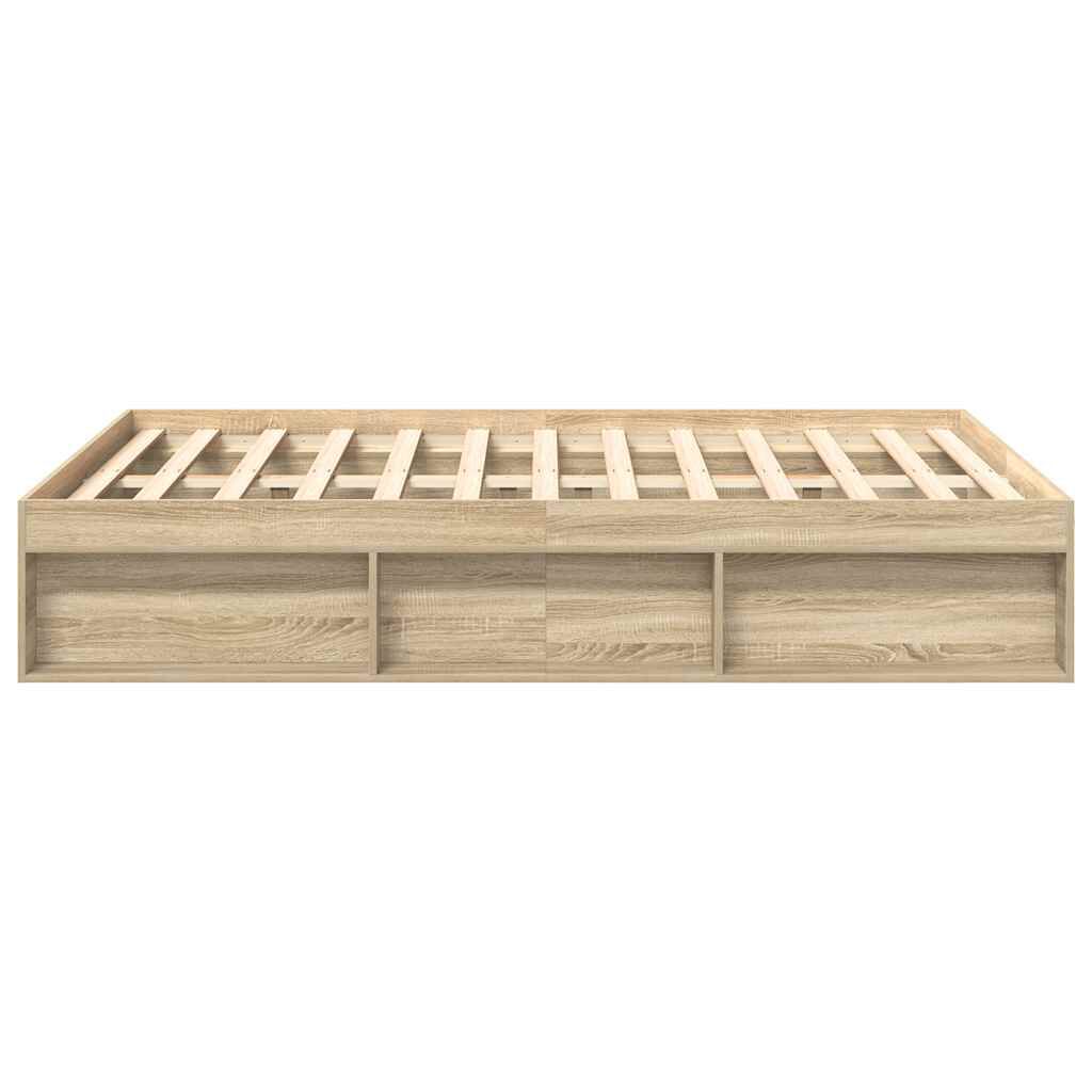 vidaXL Πλαίσιο Κρεβατιού Sonoma Δρυς 150 x 200 εκ. King Size