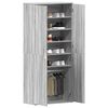 vidaXL Ντουλάπα Παπουτσιών Γκρι 80 x 39 x 180 εκ Επεξεργασμένο ξύλο