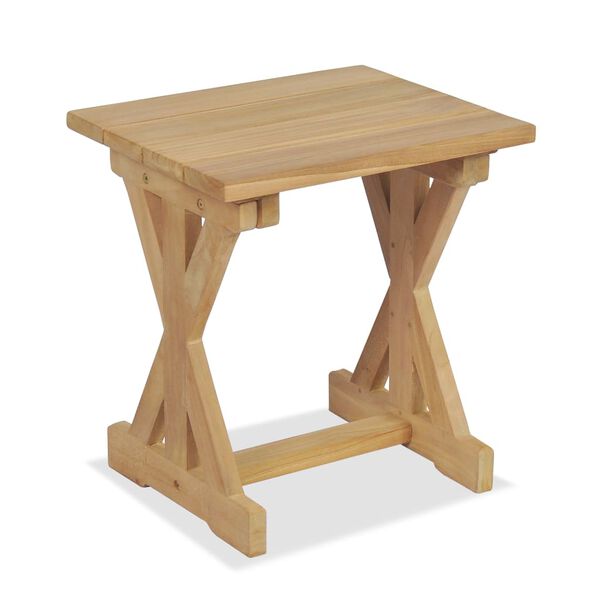 vidaXL Σκαμπό Κήπου 2 τεμ. 42 x 35 x 45 εκ. από Μασίφ Ξύλο Teak