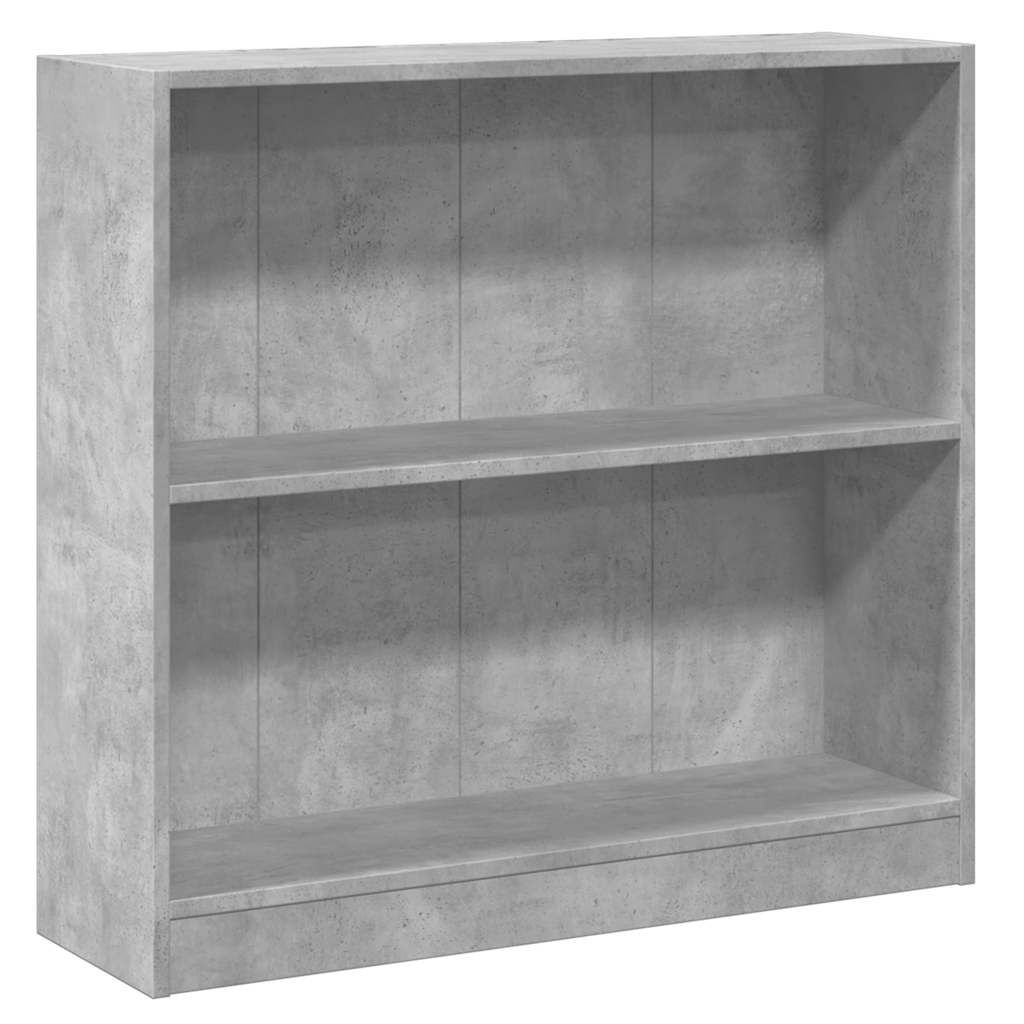 vidaXL Βιβλιοθήκη Γκρι του Σκυροδέματος 80 x 24 x 75 εκ. Μοριοσανίδα