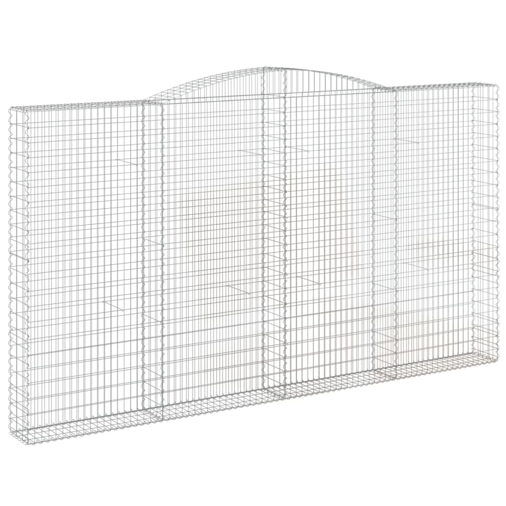 vidaXL Συρματοκιβώτια Τοξωτά 6 τεμ. 400x30x220/240 εκ. Γαλβαν. Ατσάλι