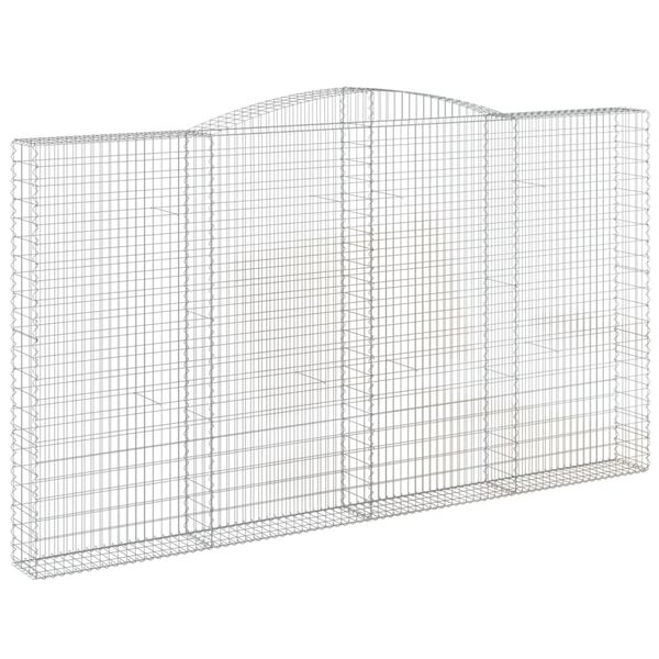 vidaXL Συρματοκιβώτια Τοξωτά 6 τεμ. 400x30x220/240 εκ. Γαλβαν. Ατσάλι