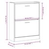 vidaXL Παπουτσοθήκη Καπνιστή Δρυς 63x24x81 εκ. από Επεξεργασμένο Ξύλο