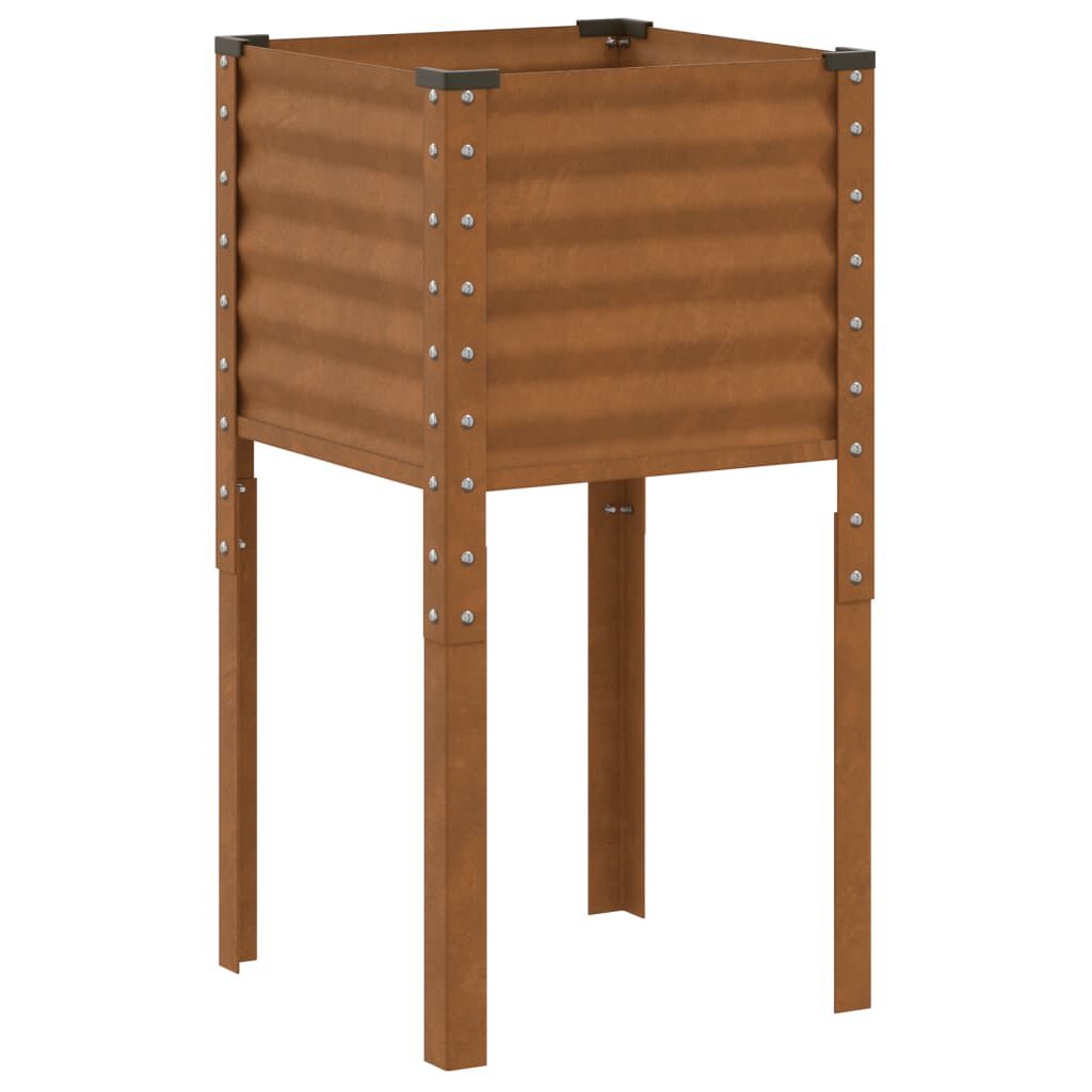 vidaXL Ζαρντινιέρα 45x45x88 εκ. Ατσάλι Σκληρυθέν στον Αέρα