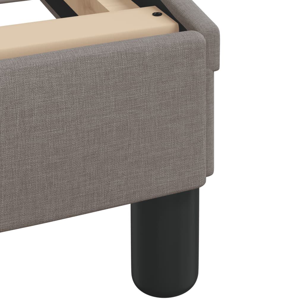 vidaXL Σκελετός Κρεβατιού Χωρίς Στρώμα Taupe 160x200 εκ. Υφασμάτινο