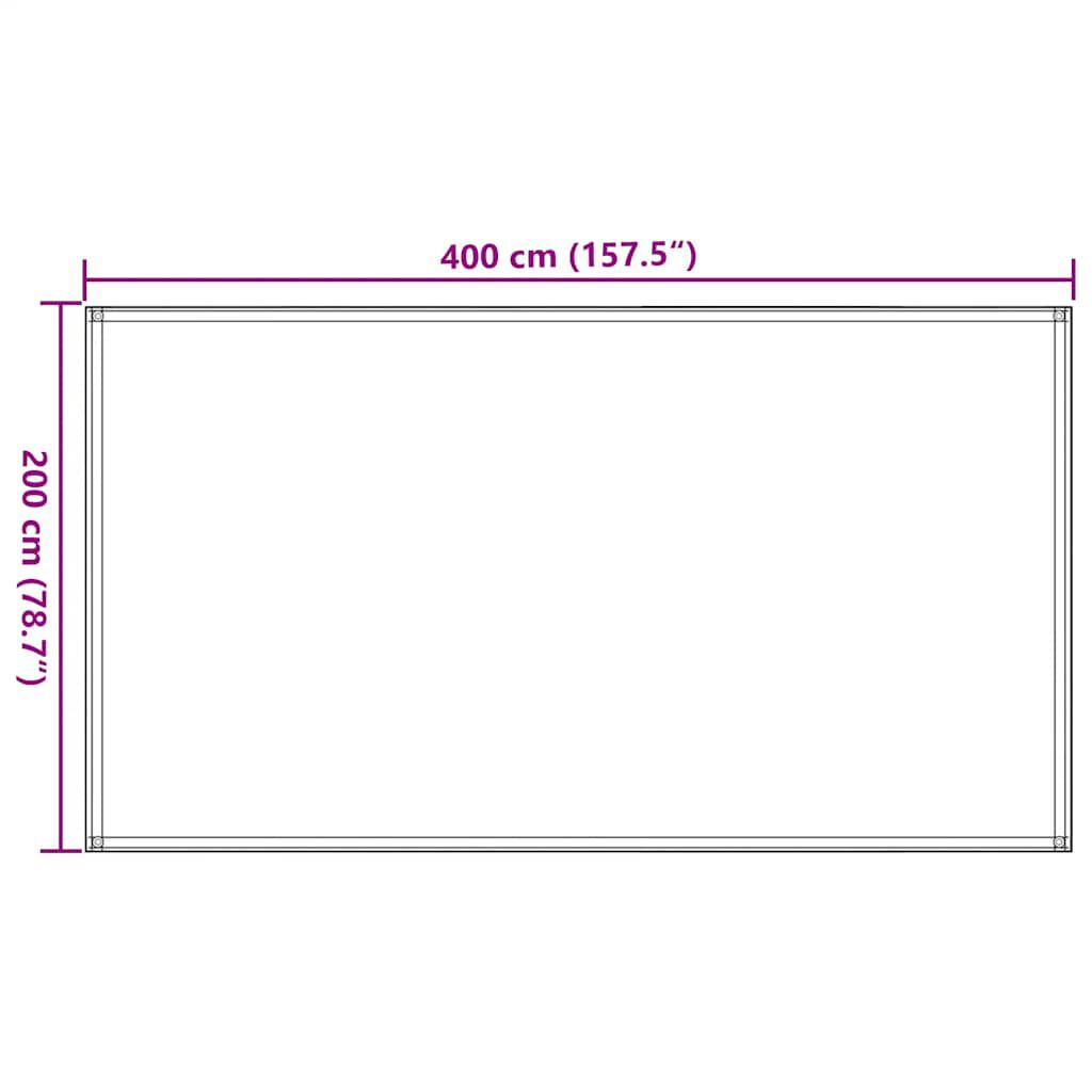 vidaXL Χαλί Σκηνής Μαύρο 200 x 400 εκ.