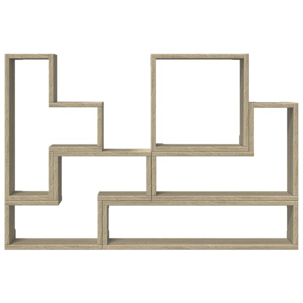 vidaXL Ραφιέρα Τοίχου Sonoma Δρυς 96x12x64 εκ. από Επεξεργασμένο Ξύλο