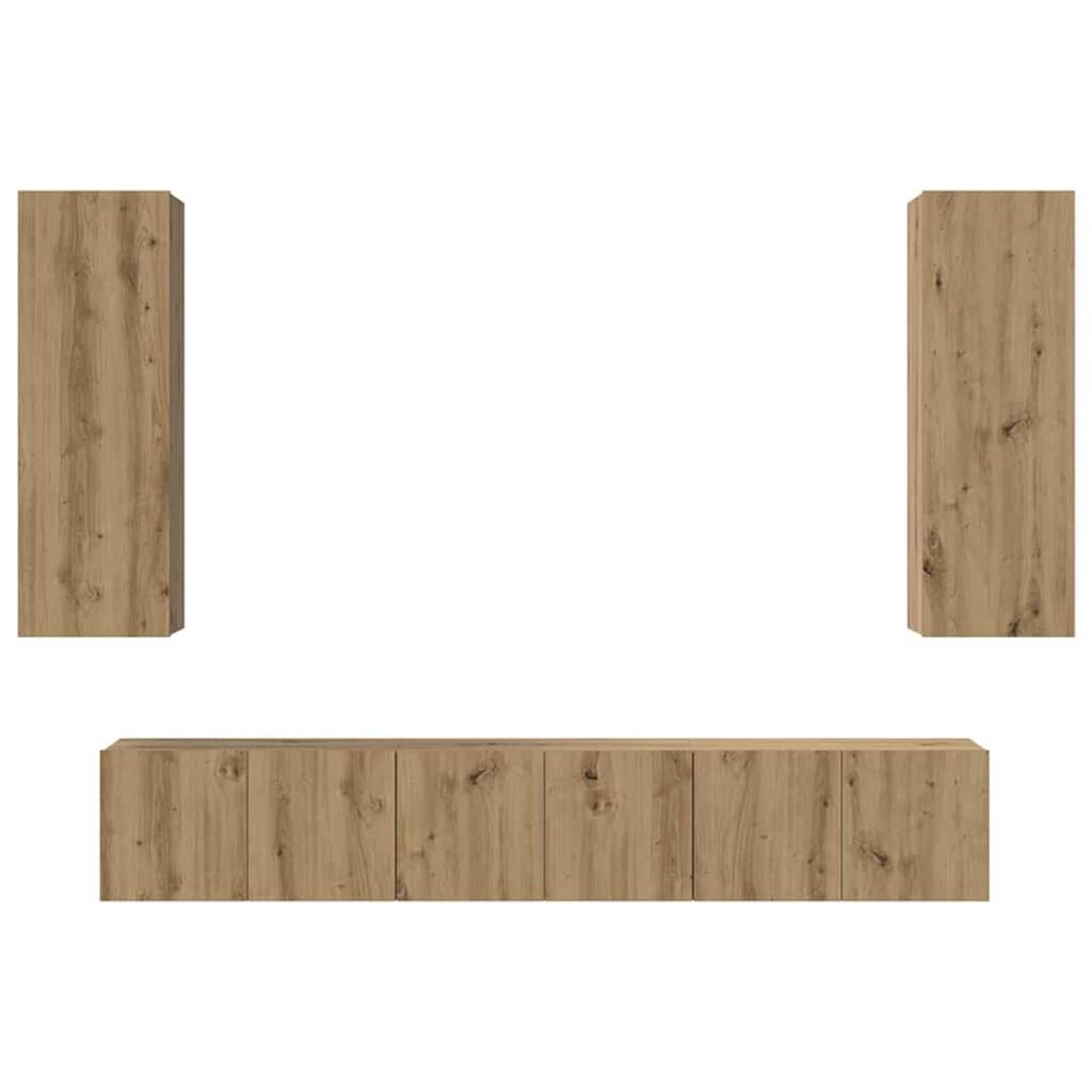 vidaXL Σετ επίπλου τηλεόρασης 4 pcs artisan δρυς 30.5 x 30 x 90 cm