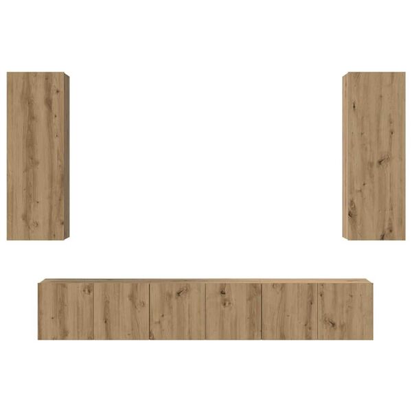 vidaXL Σετ επίπλου τηλεόρασης 4 pcs artisan δρυς 30.5 x 30 x 90 cm