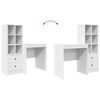 vidaXL Γραφείο με αποθηκευτικό χώρο 2 pcs Λευκό 70 x 50 x 76 εκ.
