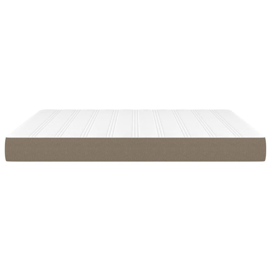 vidaXL Στρώμα με Pocket Springs Taupe 180x200x20 εκ. Υφασμάτινο