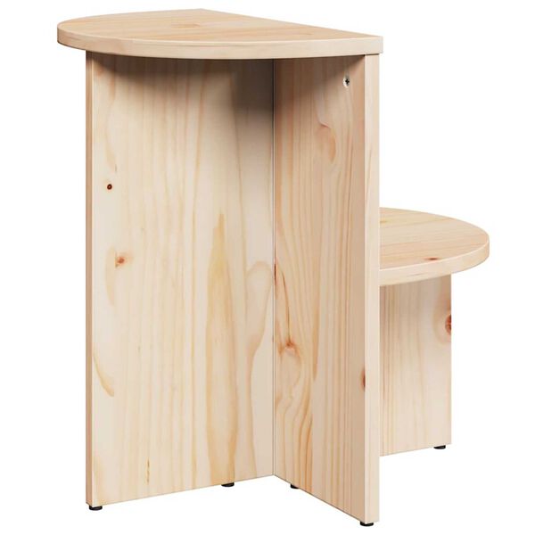 vidaXL Τραπεζάκι Πλευράς Φυσικό 50 x 40 x 50 εκ Μασίφ ξύλο πεύκου