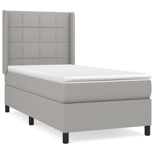 vidaXL &Kappa;&rho;&epsilon;&beta;ά&tau;&iota; Boxspring &mu;&epsilon; &Sigma;&tau;&rho;ώ&mu;&alpha; &Alpha;&nu;&omicron;&iota;&chi;&tau;ό &Gamma;&kappa;&rho;&iota; 90x190 &epsilon;&kappa;. &Upsilon;&phi;&alpha;&sigma;&mu;ά&tau;&iota;&nu;&omicron;