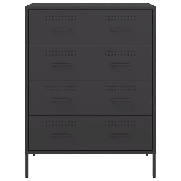 vidaXL Ντουλάπι Μαύρο 68x39x89 εκ. από Ατσάλι