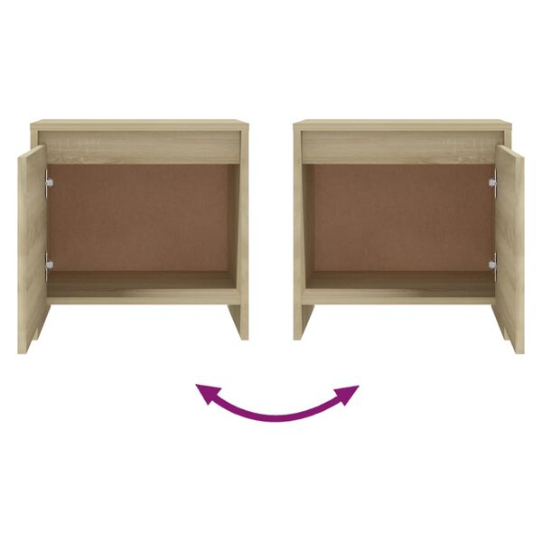 vidaXL Κομοδίνο Sonoma Δρυς 45x34x44,5 εκ. από Επεξεργασμένο Ξύλο