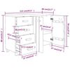 vidaXL Συρταριέρα HAMAR Σκ. Γκρι 113 x 40 x 80εκ. Μασίφ Ξύλο Πεύκου