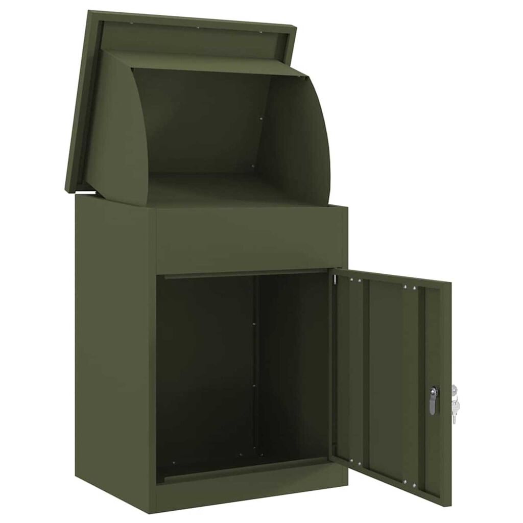 vidaXL Θυρίδα Πακέτων Λαδί 44 x 35 x 59 εκατοστά Ατσάλι