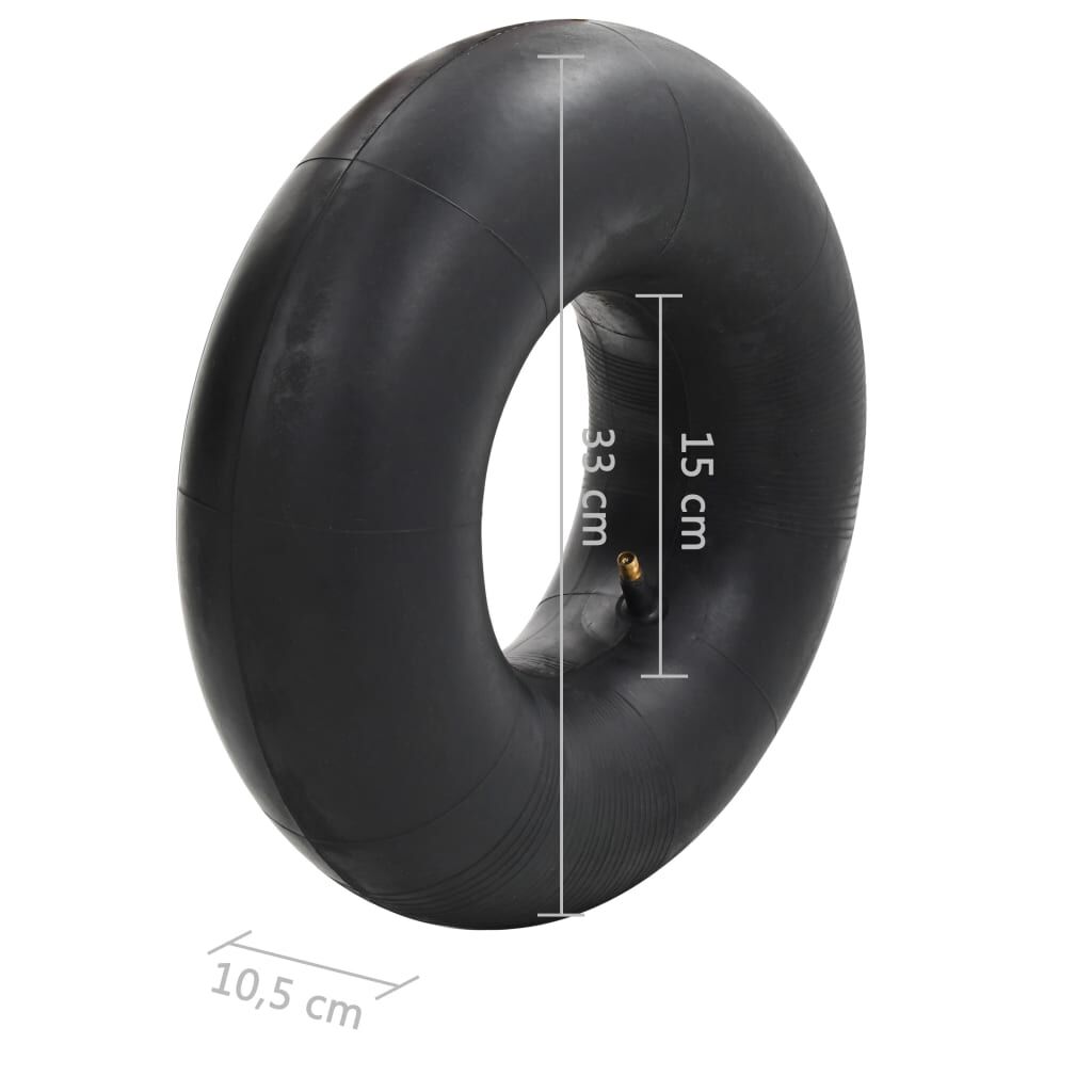 vidaXL Λάστιχα & Σαμπρέλες για Καρότσι 4 τεμ. 15x6.00-6 4PR Καουτσούκ