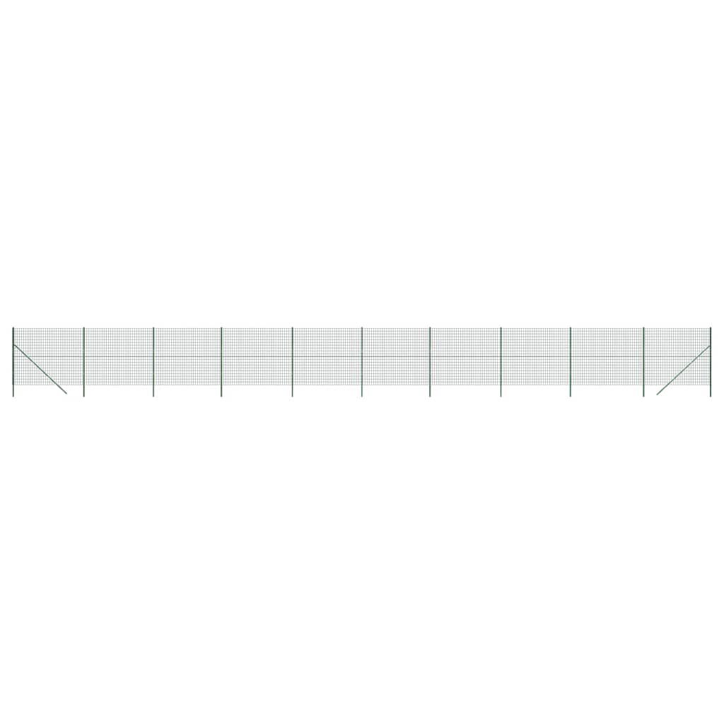 vidaXL Συρματόπλεγμα Περίφραξης Πράσινο 1,8x25 μ. Γαλβανισμένο Ατσάλι