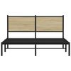 vidaXL Σκελετός Κρεβ. Χωρίς Στρώμα Sonoma Δρυς 140x200 εκ. Μεταλλικό