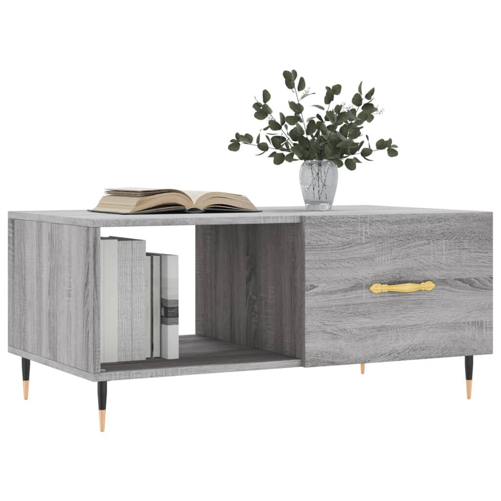 vidaXL Τραπεζάκι Σαλονιού Γκρι Sonoma 90x50x40 εκ. Επεξεργασμένο Ξύλο