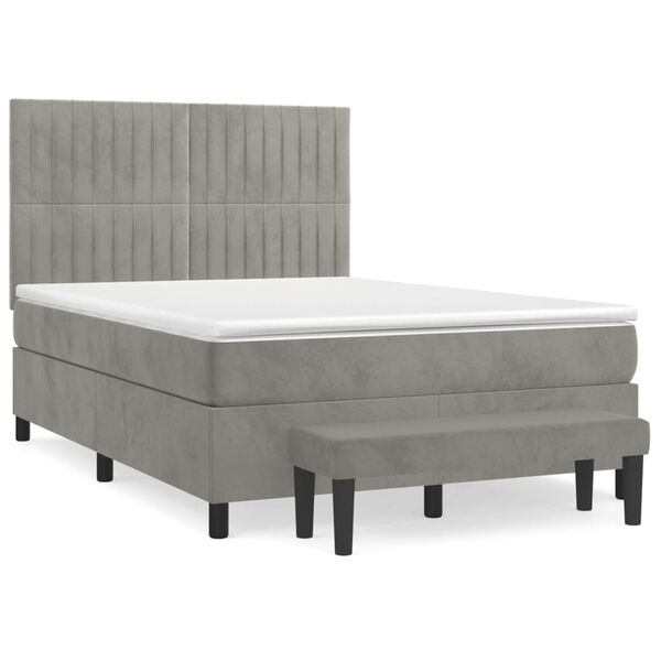 vidaXL &Kappa;&rho;&epsilon;&beta;ά&tau;&iota; Boxspring &mu;&epsilon; &Sigma;&tau;&rho;ώ&mu;&alpha; &Alpha;&nu;&omicron;&iota;&chi;&tau;ό &Gamma;&kappa;&rho;&iota; 140x200 &epsilon;&kappa;. &Beta;&epsilon;&lambda;&omicron;ύ&delta;&iota;&nu;&omicron;