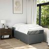 vidaXL Κρεβάτι Boxspring με Στρώμα Σκούρο Γκρι 90x190 εκ. Υφασμάτινο