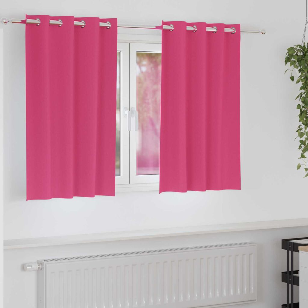 vidaXL Κουρτίνες 2 pcs Φωτεινό Ροζ 140 x 140 cm Πολυεστέρας