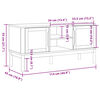 vidaXL Έπιπλο Τηλεόρασης FLORO Γκρι 114x43x55 εκ. Μασίφ Ξύλο Πεύκου