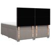 vidaXL &Kappa;&rho;&epsilon;&beta;ά&tau;&iota; Boxspring &mu;&epsilon; &Sigma;&tau;&rho;ώ&mu;&alpha; Taupe 200x200 &epsilon;&kappa;. &Upsilon;&phi;&alpha;&sigma;&mu;ά&tau;&iota;&nu;&omicron;