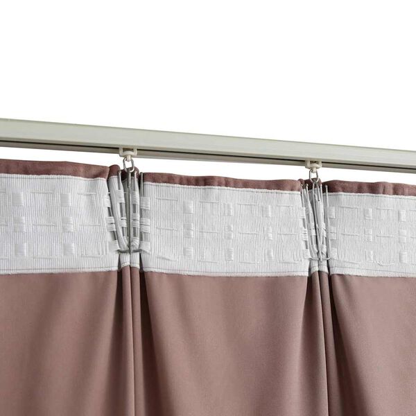 vidaXL Κουρτίνα Συσκότισης με Γάντζους Ροζ Αντικέ 290x245 εκ. Βελούδο