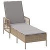 vidaXL Ξαπλώστρα 2-πρόσωπο 2 pcs Μπεζ 35 x 35 x 32 εκ. συνθετικό ρατάν
