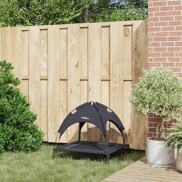 vidaXL Κρεβάτι Σκύλου Μαύρο 71 x 64 x 71 εκ Ατσάλι