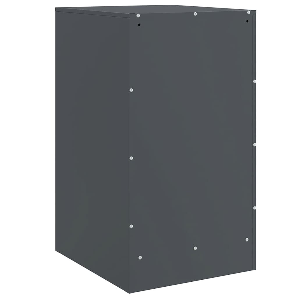 vidaXL Κομοδίνα 2 τεμ. Ανθρακί 34,5x39x62 εκ. από Χάλυβα