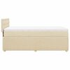 vidaXL Κρεβάτι Boxspring με Στρώμα Κρεμ 90x190 εκ.Υφασμάτινο