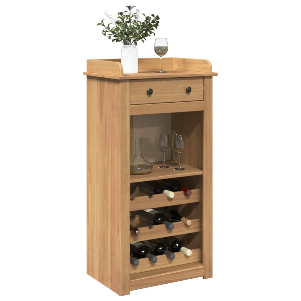 vidaXL Κάβα Κρασιών Panama 57x40x111,5 εκ. από Μασίφ Ξύλο Πεύκου