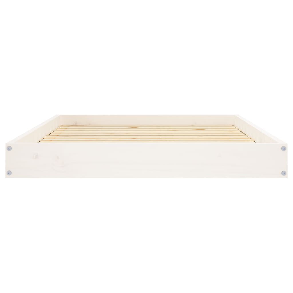 vidaXL Κρεβάτι Σκύλου Λευκό 101,5 x 74 x 9 εκ. από Μασίφ Ξύλο Πεύκου