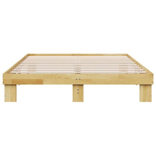 vidaXL Πλαίσιο κρεβατιού χωρίς στρώμα 160x200 cm μασίφ ξύλο δρυς