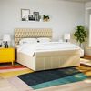 vidaXL &Kappa;&rho;&epsilon;&beta;ά&tau;&iota; Boxspring &mu;&epsilon; &Sigma;&tau;&rho;ώ&mu;&alpha; &Kappa;&rho;&epsilon;&mu; 200x200 &epsilon;&kappa;. &Upsilon;&phi;&alpha;&sigma;&mu;ά&tau;&iota;&nu;&omicron;