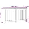 vidaXL Κάλυμμα Καλοριφέρ Γκρι Σκυροδέματος 149x20x82 εκ. Επεξ. Ξύλο