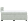 vidaXL Κρεβάτι Boxspring με Στρώμα Ανοιχτό Γκρι 120x200 εκ. Βελούδινο