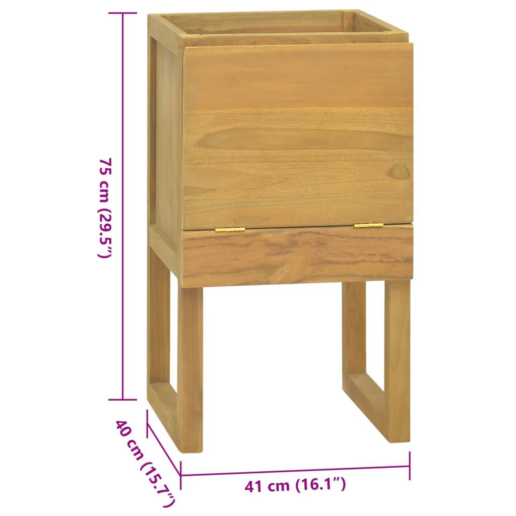 vidaXL Έπιπλο Μπάνιου 41 x 40 x 75 εκ. από Μασίφ Ξύλο Teak