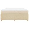 vidaXL Κρεβάτι Boxspring με Στρώμα Κρεμ 180x200 εκ. Υφασμάτινο