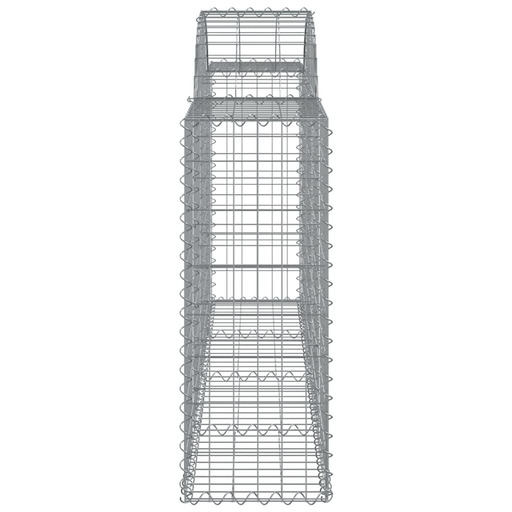 vidaXL Συρματοκιβώτιο Τοξωτό 200x30x80/100εκ. από Γαλβανισμένο Χάλυβα