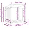 vidaxL Ράφι για καυσόξυλα με κάλυμμα βροχής 100,5x80,5x110,5 εκ.