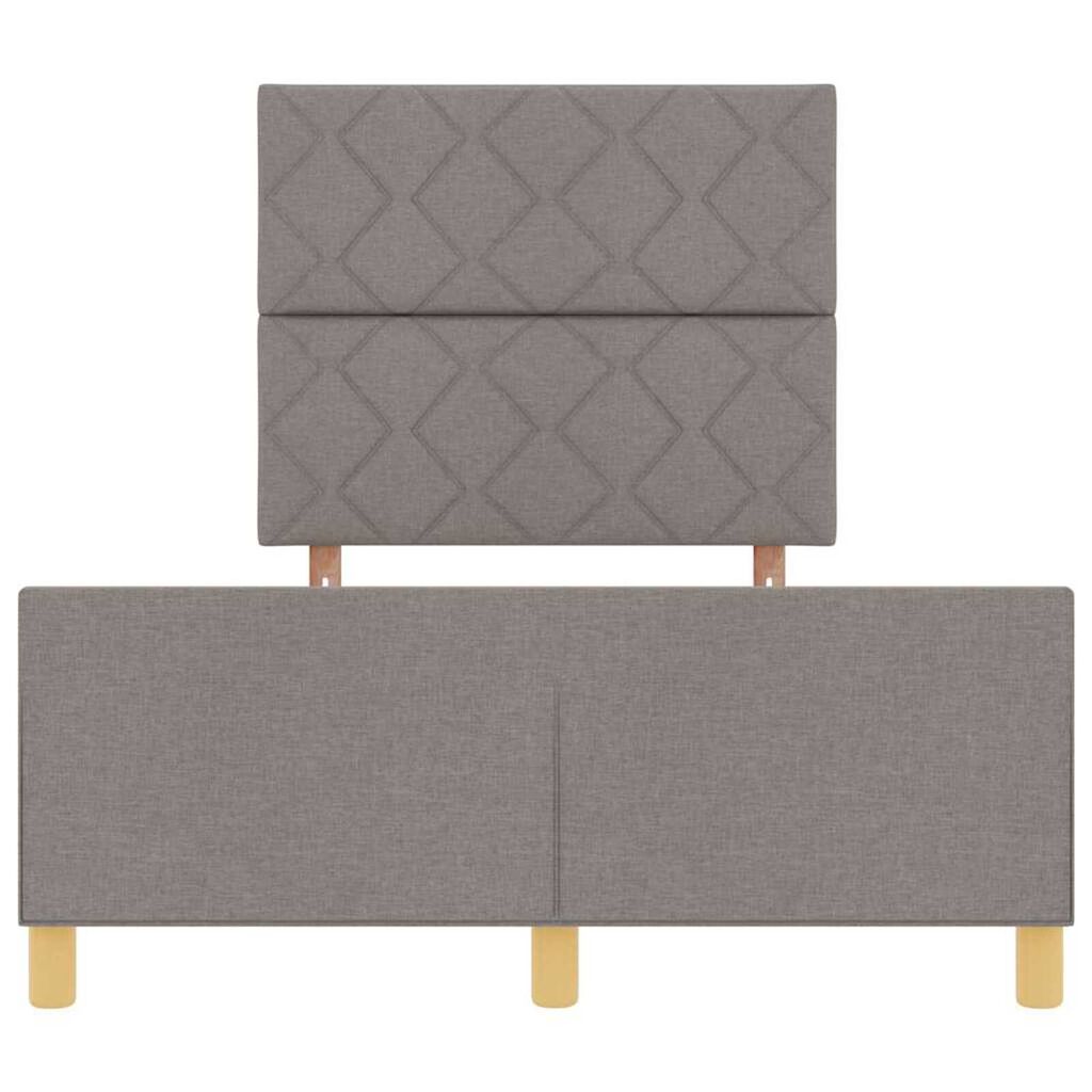vidaXL Σκελετός Κρεβατιού με κεφαλάρι Taupe 120 x 200 cm ύφασμα